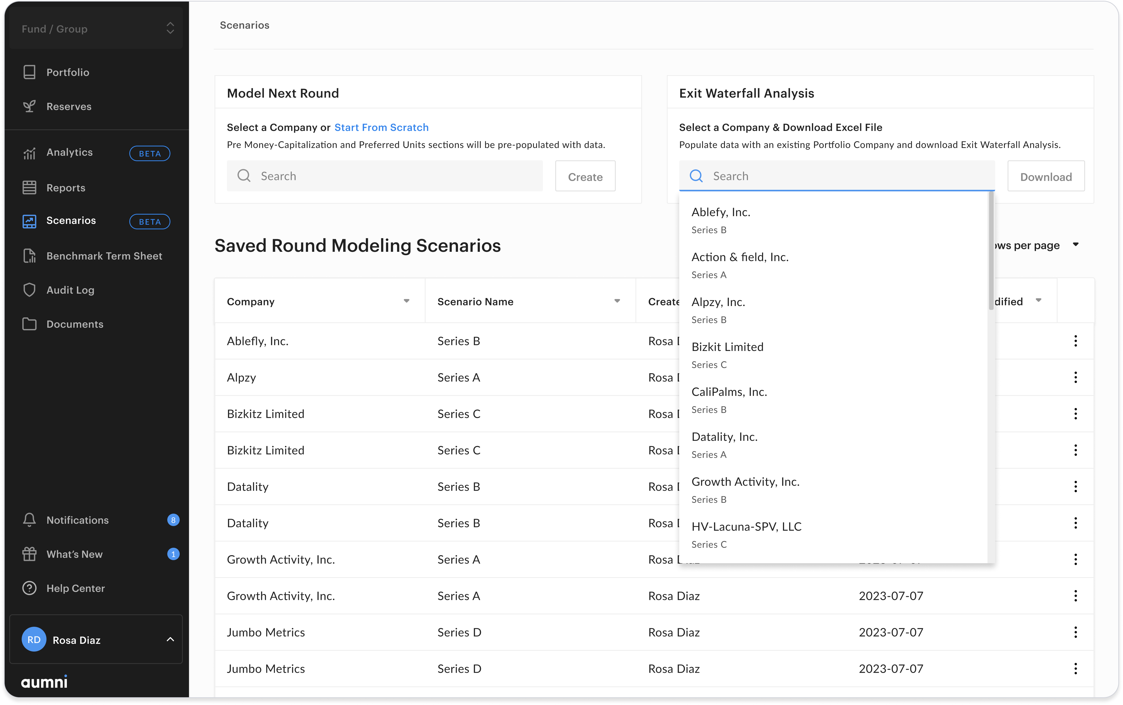 Export feature